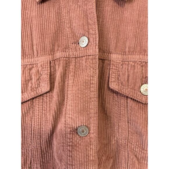 American Eagle Jacket Womens Large Corduroy Button‎ Mauve Pale Pink (d1) - Picture 3 of 7